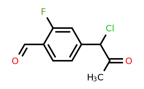 1806452-58-3 | 4-(1-Chloro-2-oxopropyl)-2-fluorobenzaldehyde