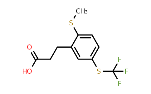 1806454-59-0 | 3-(2-(Methylthio)-5-(trifluoromethylthio)phenyl)propanoic acid