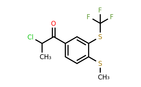 1806454-82-9 | 2-Chloro-1-(4-(methylthio)-3-(trifluoromethylthio)phenyl)propan-1-one