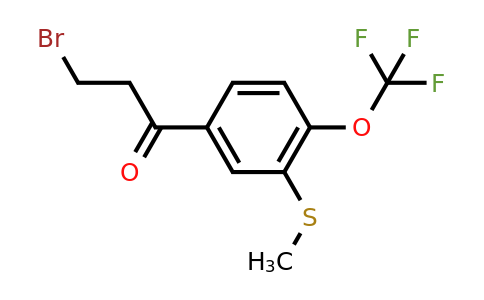 1806455-69-5 | 3-Bromo-1-(3-(methylthio)-4-(trifluoromethoxy)phenyl)propan-1-one