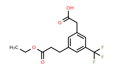 1806456-60-9 | 3-(3-Ethoxy-3-oxopropyl)-5-(trifluoromethyl)phenylacetic acid