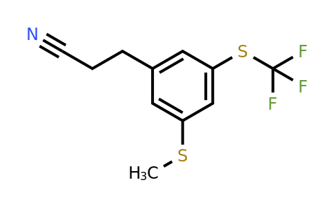 1806457-10-2 | 3-(3-(Methylthio)-5-(trifluoromethylthio)phenyl)propanenitrile