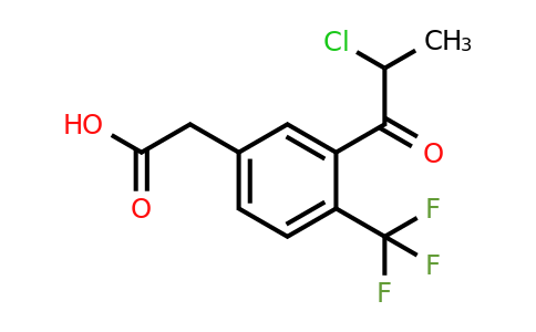 1806457-29-3 | 3-(2-Chloropropanoyl)-4-(trifluoromethyl)phenylacetic acid