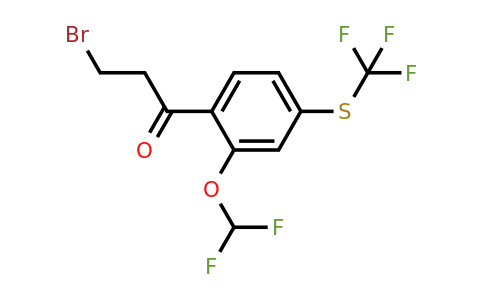 1806459-46-0 | 3-Bromo-1-(2-(difluoromethoxy)-4-(trifluoromethylthio)phenyl)propan-1-one