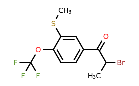 1806461-32-4 | 2-Bromo-1-(3-(methylthio)-4-(trifluoromethoxy)phenyl)propan-1-one