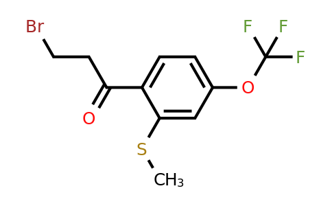 1806461-52-8 | 3-Bromo-1-(2-(methylthio)-4-(trifluoromethoxy)phenyl)propan-1-one