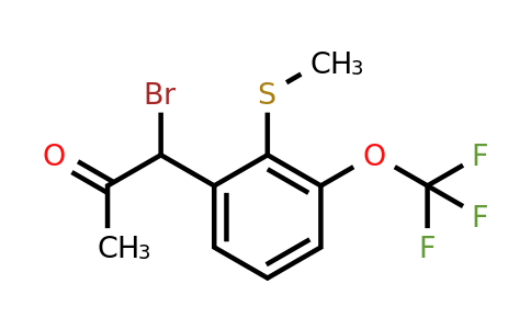 1806461-76-6 | 1-Bromo-1-(2-(methylthio)-3-(trifluoromethoxy)phenyl)propan-2-one