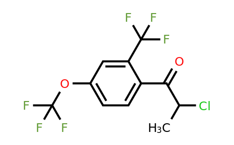 1806462-13-4 | 2-Chloro-1-(4-(trifluoromethoxy)-2-(trifluoromethyl)phenyl)propan-1-one