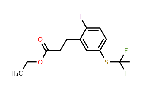 1806462-23-6 | Ethyl 3-(2-iodo-5-(trifluoromethylthio)phenyl)propanoate