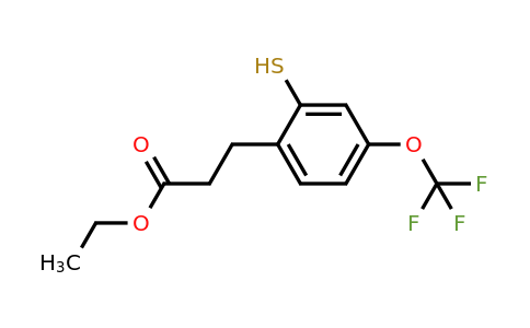 1806462-35-0 | Ethyl 3-(2-mercapto-4-(trifluoromethoxy)phenyl)propanoate