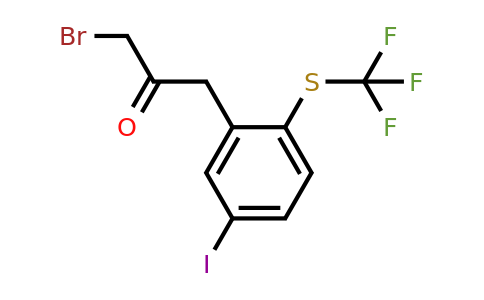 1806462-59-8 | 1-Bromo-3-(5-iodo-2-(trifluoromethylthio)phenyl)propan-2-one