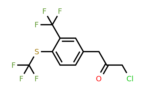 1806463-04-6 | 1-Chloro-3-(3-(trifluoromethyl)-4-(trifluoromethylthio)phenyl)propan-2-one