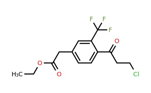 1806463-85-3 | Ethyl 4-(3-chloropropanoyl)-3-(trifluoromethyl)phenylacetate