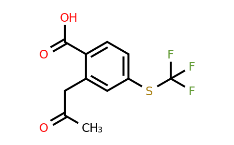 1806464-19-6 | 2-(2-Oxopropyl)-4-(trifluoromethylthio)benzoic acid