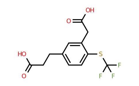 1806464-31-2 | 5-(2-Carboxyethyl)-2-(trifluoromethylthio)phenylacetic acid