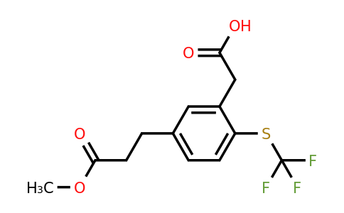 1806464-35-6 | 5-(3-Methoxy-3-oxopropyl)-2-(trifluoromethylthio)phenylacetic acid
