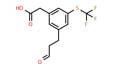 1806464-47-0 | 3-(3-Oxopropyl)-5-(trifluoromethylthio)phenylacetic acid