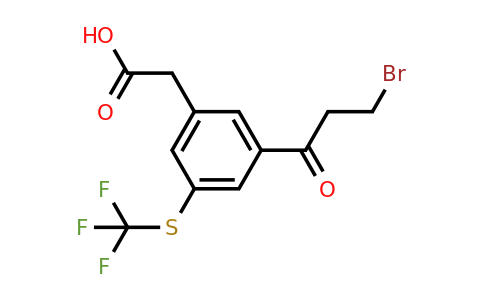1806464-60-7 | 3-(3-Bromopropanoyl)-5-(trifluoromethylthio)phenylacetic acid
