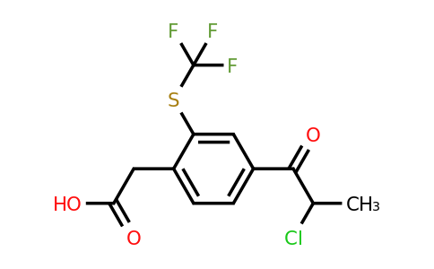 1806464-64-1 | 4-(2-Chloropropanoyl)-2-(trifluoromethylthio)phenylacetic acid