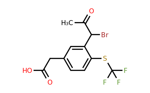 1806464-72-1 | 3-(1-Bromo-2-oxopropyl)-4-(trifluoromethylthio)phenylacetic acid