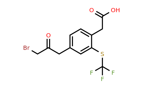 1806464-77-6 | 4-(3-Bromo-2-oxopropyl)-2-(trifluoromethylthio)phenylacetic acid