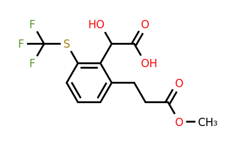 1806465-43-9 | 2-(3-Methoxy-3-oxopropyl)-6-(trifluoromethylthio)mandelic acid