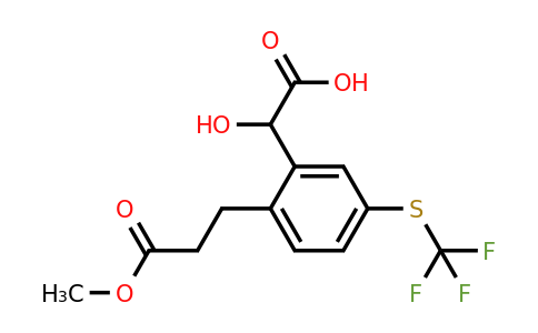 1806465-45-1 | 2-(3-Methoxy-3-oxopropyl)-5-(trifluoromethylthio)mandelic acid