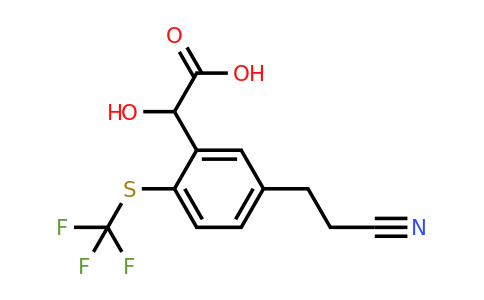 1806465-51-9 | 5-(2-Cyanoethyl)-2-(trifluoromethylthio)mandelic acid