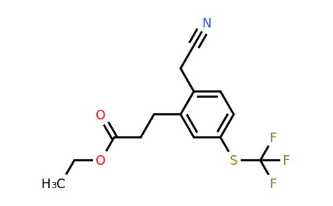 1806465-76-8 | Ethyl 3-(2-(cyanomethyl)-5-(trifluoromethylthio)phenyl)propanoate