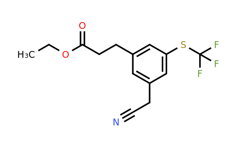 1806465-78-0 | Ethyl 3-(3-(cyanomethyl)-5-(trifluoromethylthio)phenyl)propanoate