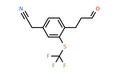 1806465-88-2 | 4-(3-Oxopropyl)-3-(trifluoromethylthio)phenylacetonitrile