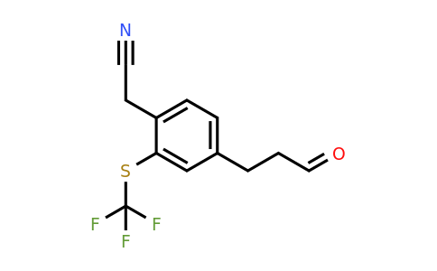 1806465-90-6 | 4-(3-Oxopropyl)-2-(trifluoromethylthio)phenylacetonitrile