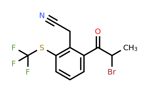 1806465-93-9 | 2-(2-Bromopropanoyl)-6-(trifluoromethylthio)phenylacetonitrile