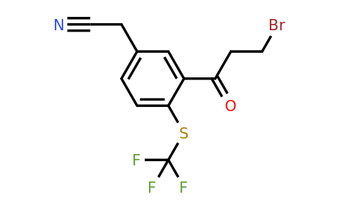 1806465-95-1 | 3-(3-Bromopropanoyl)-4-(trifluoromethylthio)phenylacetonitrile