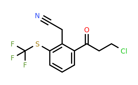 1806465-96-2 | 2-(3-Chloropropanoyl)-6-(trifluoromethylthio)phenylacetonitrile