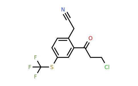 1806465-98-4 | 2-(3-Chloropropanoyl)-4-(trifluoromethylthio)phenylacetonitrile