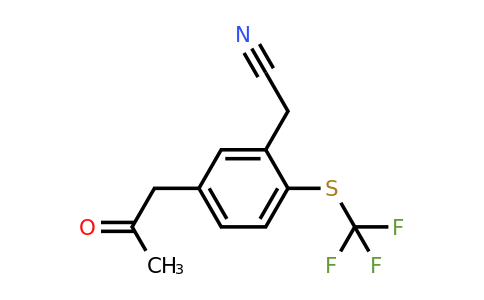 1806466-00-1 | 5-(2-Oxopropyl)-2-(trifluoromethylthio)phenylacetonitrile