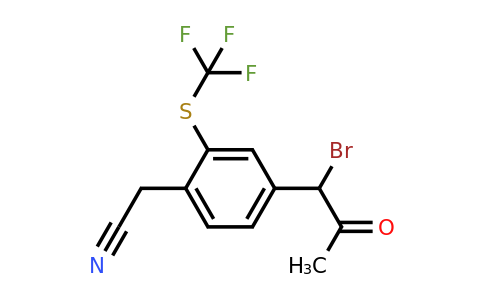 1806466-02-3 | 4-(1-Bromo-2-oxopropyl)-2-(trifluoromethylthio)phenylacetonitrile