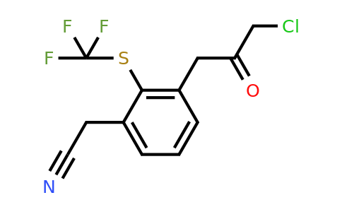 1806466-06-7 | 3-(3-Chloro-2-oxopropyl)-2-(trifluoromethylthio)phenylacetonitrile