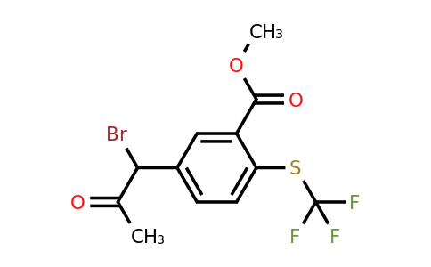 1806466-86-3 | Methyl 5-(1-bromo-2-oxopropyl)-2-(trifluoromethylthio)benzoate