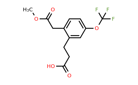 1806466-98-7 | Methyl 2-(2-carboxyethyl)-4-(trifluoromethoxy)phenylacetate