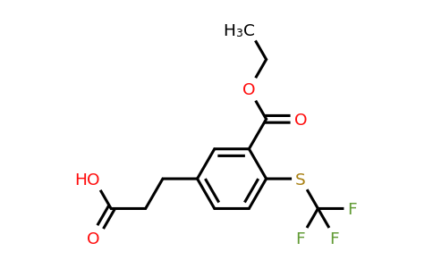 1806467-27-5 | Ethyl 5-(2-carboxyethyl)-2-(trifluoromethylthio)benzoate