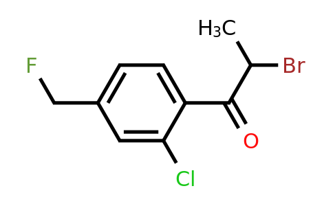 1806467-70-8 | 2-Bromo-1-(2-chloro-4-(fluoromethyl)phenyl)propan-1-one