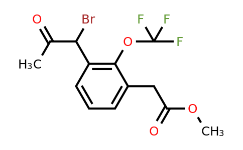 1806467-90-2 | Methyl 3-(1-bromo-2-oxopropyl)-2-(trifluoromethoxy)phenylacetate