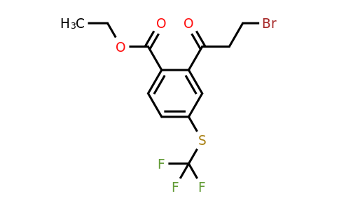 1806467-99-1 | Ethyl 2-(3-bromopropanoyl)-4-(trifluoromethylthio)benzoate