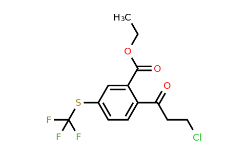 1806468-13-2 | Ethyl 2-(3-chloropropanoyl)-5-(trifluoromethylthio)benzoate