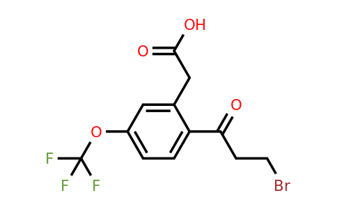 1806468-67-6 | 2-(3-Bromopropanoyl)-5-(trifluoromethoxy)phenylacetic acid