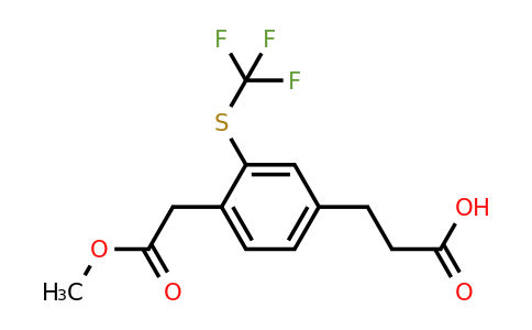 1806468-76-7 | Methyl 4-(2-carboxyethyl)-2-(trifluoromethylthio)phenylacetate