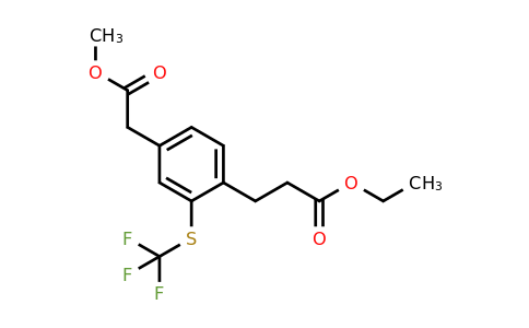 1806468-84-7 | Methyl 4-(3-ethoxy-3-oxopropyl)-3-(trifluoromethylthio)phenylacetate