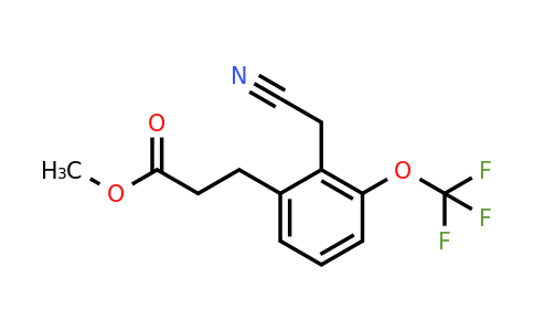 1806469-09-9 | Methyl 3-(2-(cyanomethyl)-3-(trifluoromethoxy)phenyl)propanoate